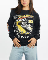 Vintage, Hot, Wheels, Long, Sleeve, Tee, The Real Deal, size double extra small, colour Black, newtown, sydney, australia, thrift store, opshop, preloved, secondhand, sustainable, retro, antique, 70s, 80s, 90s, 2000s, 00s, fashion, clothing, streetwear, trendy, garment, style, boutique, store, shop, archive, sale, cheap, best, top, T-Shirts