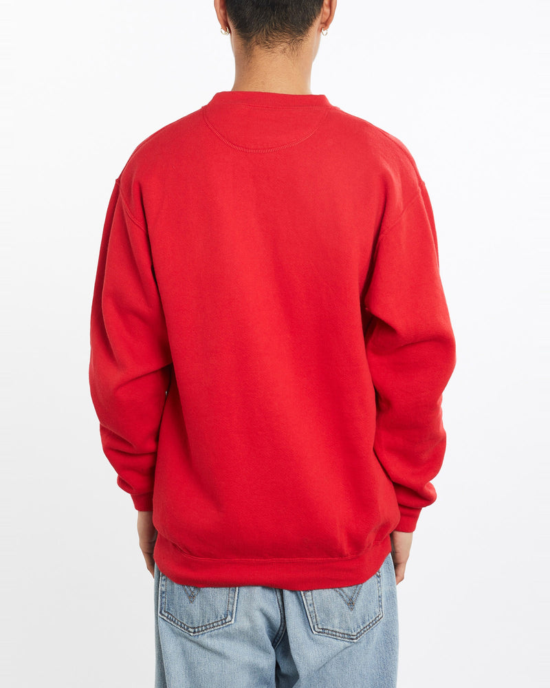 Vintage, 90s, NCAA, Ohio, State, Buckeyes, Sweatshirt, The Real Deal, size large, colour Red, newtown, sydney, australia, thrift store, opshop, preloved, secondhand, sustainable, retro, antique, 70s, 80s, 90s, 2000s, 00s, fashion, clothing, streetwear, trendy, garment, style, boutique, store, shop, archive, sale, cheap, best, top, Sweats and hoodies