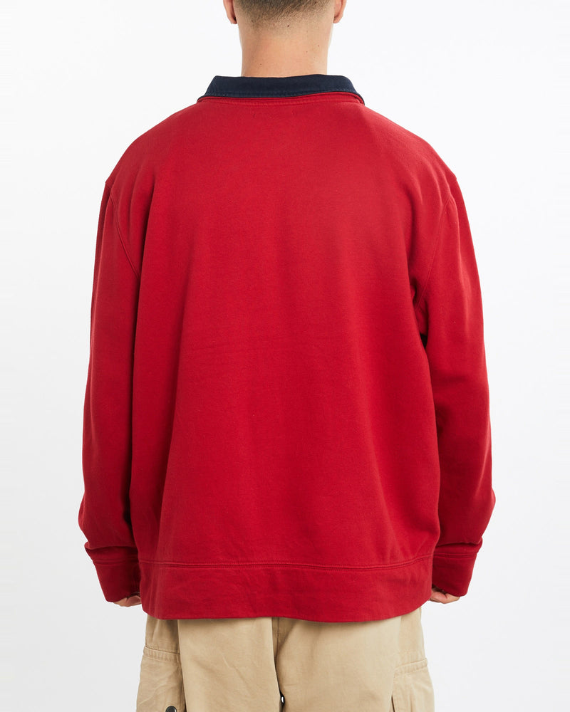 Vintage, Nautica, Quarter, Zip, Sweatshirt, The Real Deal, size extra large, colour Red, newtown, sydney, australia, thrift store, opshop, preloved, secondhand, sustainable, retro, antique, 70s, 80s, 90s, 2000s, 00s, fashion, clothing, streetwear, trendy, garment, style, boutique, store, shop, archive, sale, cheap, best, top, Sweats and hoodies