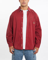 Vintage, 90s, Tommy, Hilfiger, Button, Up, Shirt, The Real Deal, size extra large, colour Burgundy, newtown, sydney, australia, thrift store, opshop, preloved, secondhand, sustainable, retro, antique, 70s, 80s, 90s, 2000s, 00s, fashion, clothing, streetwear, trendy, garment, style, boutique, store, shop, archive, sale, cheap, best, top, Shirts