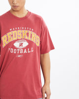 Vintage, Reebok, NFL, Washington, Redskins, Tee, The Real Deal, size large, colour Burgundy, newtown, sydney, australia, thrift store, opshop, preloved, secondhand, sustainable, retro, antique, 70s, 80s, 90s, 2000s, 00s, fashion, clothing, streetwear, trendy, garment, style, boutique, store, shop, archive, sale, cheap, best, top, T-Shirts
