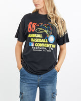 Vintage, 1989, MLB, Baseball, Convention, Tee, The Real Deal, size medium, colour Black, newtown, sydney, australia, thrift store, opshop, preloved, secondhand, sustainable, retro, antique, 70s, 80s, 90s, 2000s, 00s, fashion, clothing, streetwear, trendy, garment, style, boutique, store, shop, archive, sale, cheap, best, top, T-Shirts