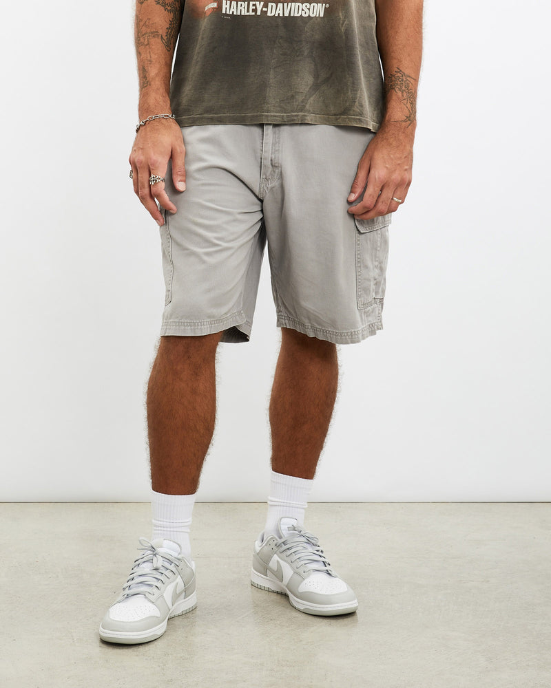 Vintage, Wrangler, Cargo, Shorts, The Real Deal, size 36", colour Grey, newtown, sydney, australia, thrift store, opshop, preloved, secondhand, sustainable, retro, antique, 70s, 80s, 90s, 2000s, 00s, fashion, clothing, streetwear, trendy, garment, style, boutique, store, shop, archive, sale, cheap, best, top, Shorts