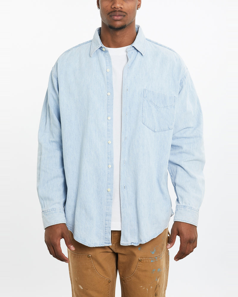 Vintage 90s GAP Denim Button Up Shirt <br>XL , The Real Deal , newtown, sydney, australia, thrift store, opshop, preloved, secondhand, sustainable, retro, antique, 70s, 80s, 90s, 2000s, 00s, fashion, clothing, streetwear, trendy, garment, style, boutique, store, shop, archive, sale, cheap, best, top