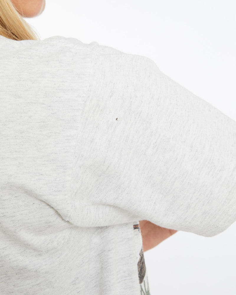 Vintage, 90s, Cabela's, Songbird, Wildlife, Tee, The Real Deal, size medium, colour Grey, newtown, sydney, australia, thrift store, opshop, preloved, secondhand, sustainable, retro, antique, 70s, 80s, 90s, 2000s, 00s, fashion, clothing, streetwear, trendy, garment, style, boutique, store, shop, archive, sale, cheap, best, top, T-Shirts