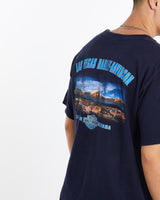 Vintage, Harley, Davidson, Tee, The Real Deal, size large, colour Navy, newtown, sydney, australia, thrift store, opshop, preloved, secondhand, sustainable, retro, antique, 70s, 80s, 90s, 2000s, 00s, fashion, clothing, streetwear, trendy, garment, style, boutique, store, shop, archive, sale, cheap, best, top, T-Shirts