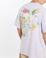 Vintage, 90s, Orchids, Wildlife, Tee, The Real Deal, size extra large, colour Purple, newtown, sydney, australia, thrift store, opshop, preloved, secondhand, sustainable, retro, antique, 70s, 80s, 90s, 2000s, 00s, fashion, clothing, streetwear, trendy, garment, style, boutique, store, shop, archive, sale, cheap, best, top, T-Shirts