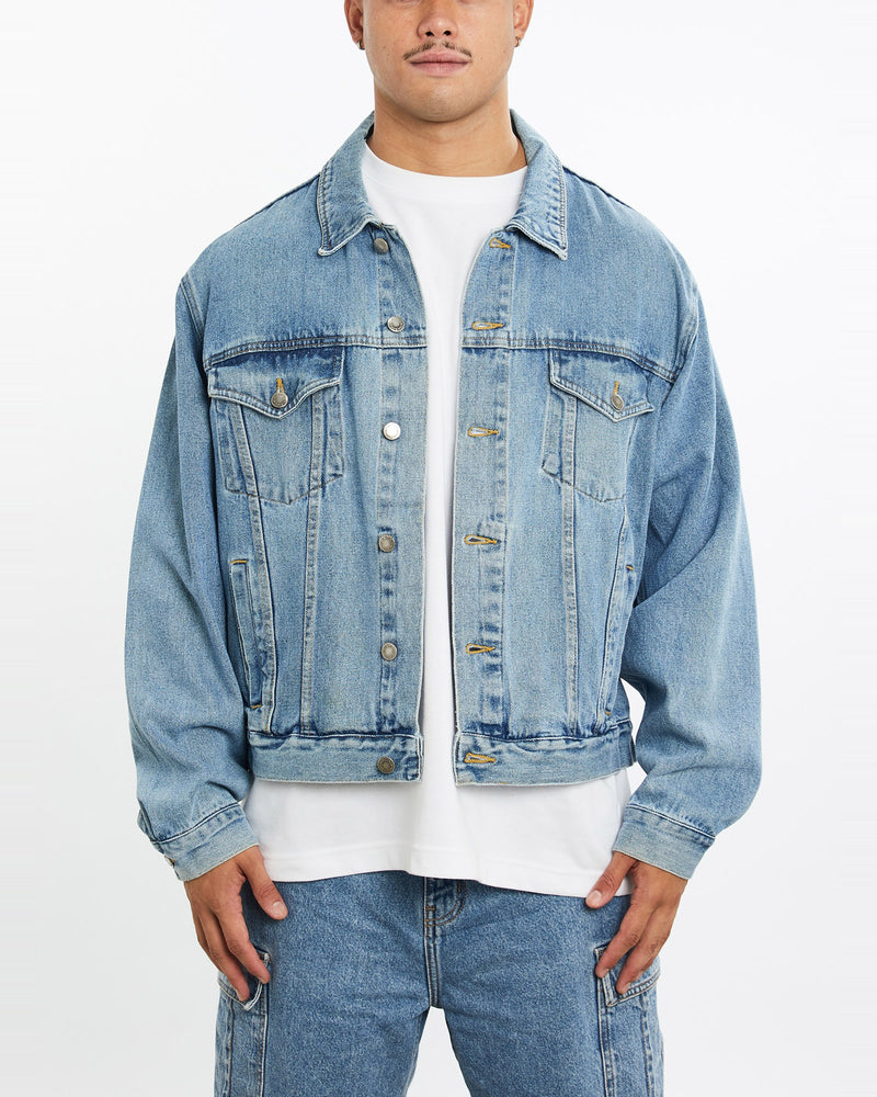 Vintage, Wrangler, Denim, Jacket, The Real Deal, size extra large, colour Blue, newtown, sydney, australia, thrift store, opshop, preloved, secondhand, sustainable, retro, antique, 70s, 80s, 90s, 2000s, 00s, fashion, clothing, streetwear, trendy, garment, style, boutique, store, shop, archive, sale, cheap, best, top, Jackets