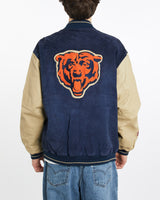 Vintage, NFL, Chicago, Bears, Leather, Varsity, Jacket, The Real Deal, size extra large, colour Multicolour, newtown, sydney, australia, thrift store, opshop, preloved, secondhand, sustainable, retro, antique, 70s, 80s, 90s, 2000s, 00s, fashion, clothing, streetwear, trendy, garment, style, boutique, store, shop, archive, sale, cheap, best, top, Jackets
