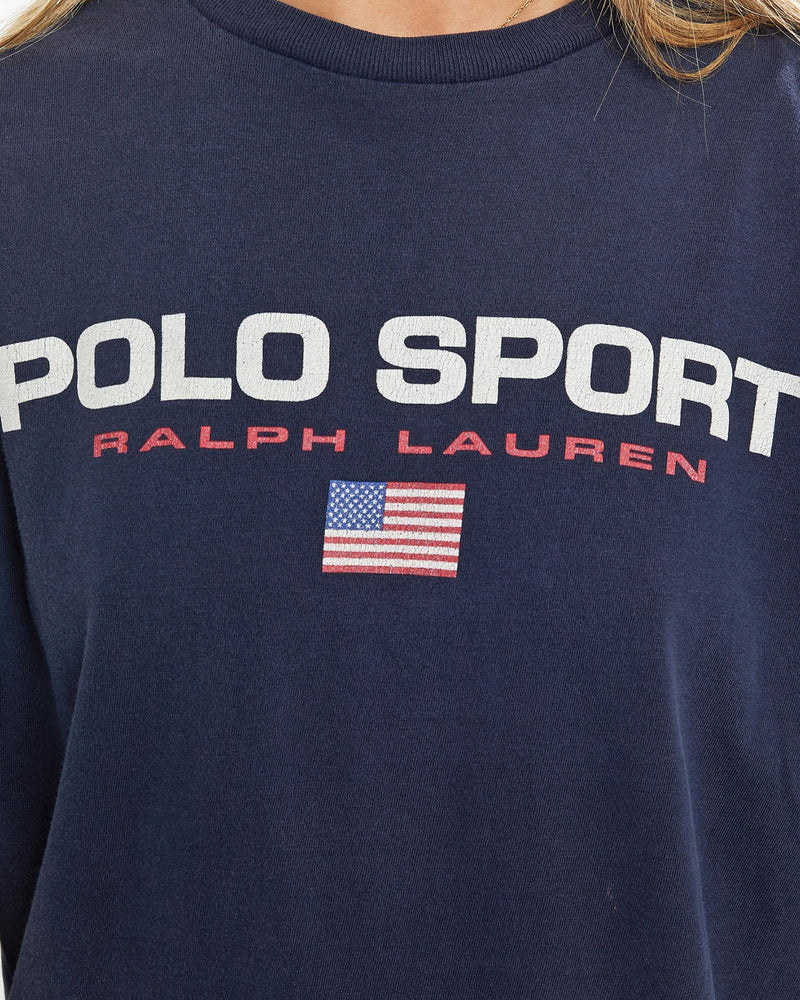 Vintage, 90s, Ralph, Lauren, Polo, Sport, Tee, The Real Deal, size small, colour Navy, newtown, sydney, australia, thrift store, opshop, preloved, secondhand, sustainable, retro, antique, 70s, 80s, 90s, 2000s, 00s, fashion, clothing, streetwear, trendy, garment, style, boutique, store, shop, archive, sale, cheap, best, top, T-Shirts