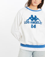 Vintage, 80s, Kappa, Los, Angeles, Sweatshirt, The Real Deal, size medium, colour White, newtown, sydney, australia, thrift store, opshop, preloved, secondhand, sustainable, retro, antique, 70s, 80s, 90s, 2000s, 00s, fashion, clothing, streetwear, trendy, garment, style, boutique, store, shop, archive, sale, cheap, best, top, Sweats and hoodies
