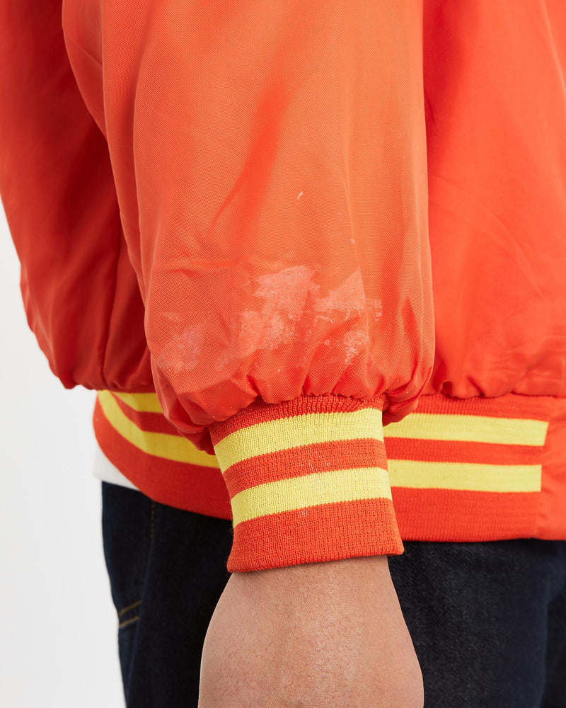 Vintage, 90s, Garst, Sherpa, Lined, Bomber, Jacket, The Real Deal, size large, colour Orange, newtown, sydney, australia, thrift store, opshop, preloved, secondhand, sustainable, retro, antique, 70s, 80s, 90s, 2000s, 00s, fashion, clothing, streetwear, trendy, garment, style, boutique, store, shop, archive, sale, cheap, best, top, Jackets