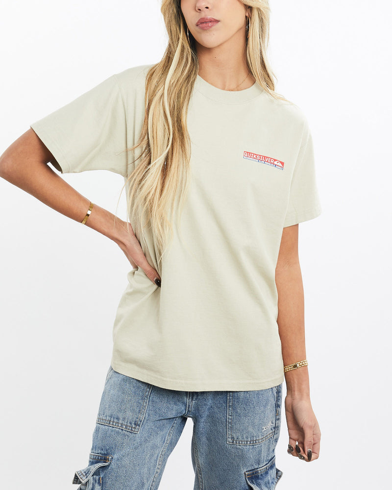 Vintage, Quiksilver, Surf, Tee, The Real Deal, size extra small, colour Beige, newtown, sydney, australia, thrift store, opshop, preloved, secondhand, sustainable, retro, antique, 70s, 80s, 90s, 2000s, 00s, fashion, clothing, streetwear, trendy, garment, style, boutique, store, shop, archive, sale, cheap, best, top, T-Shirts