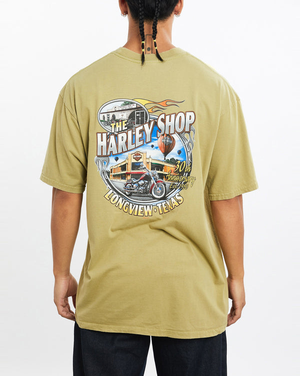 Vintage, Harley, Davidson, Tee, The Real Deal, size large, colour Green, newtown, sydney, australia, thrift store, opshop, preloved, secondhand, sustainable, retro, antique, 70s, 80s, 90s, 2000s, 00s, fashion, clothing, streetwear, trendy, garment, style, boutique, store, shop, archive, sale, cheap, best, top, T-Shirts