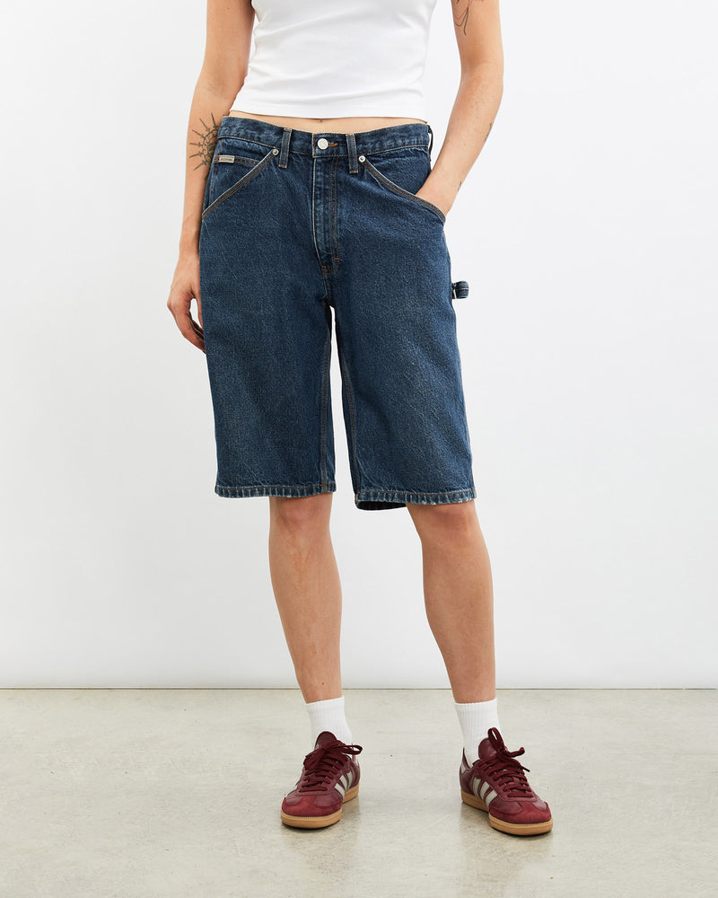 Vintage, Calvin, Klein, Denim, Carpenter, Shorts, The Real Deal, size 31", colour Blue, newtown, sydney, australia, thrift store, opshop, preloved, secondhand, sustainable, retro, antique, 70s, 80s, 90s, 2000s, 00s, fashion, clothing, streetwear, trendy, garment, style, boutique, store, shop, archive, sale, cheap, best, top, Shorts