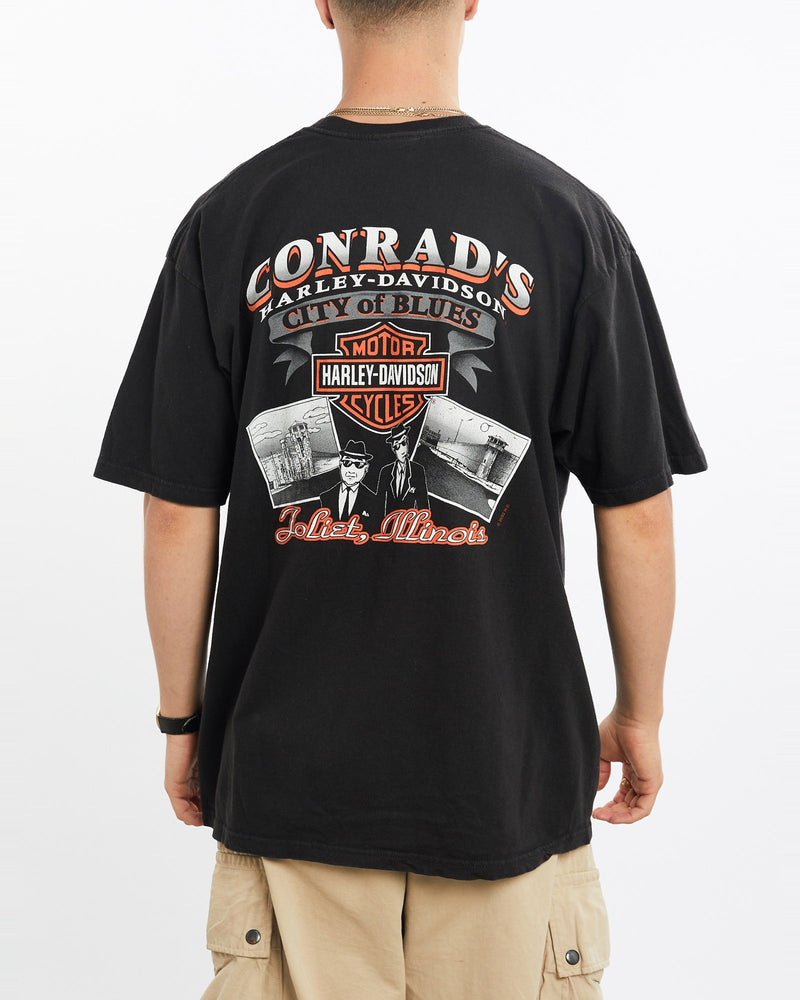 Vintage, Harley, Davidson, Tee, The Real Deal, size large, colour Black, newtown, sydney, australia, thrift store, opshop, preloved, secondhand, sustainable, retro, antique, 70s, 80s, 90s, 2000s, 00s, fashion, clothing, streetwear, trendy, garment, style, boutique, store, shop, archive, sale, cheap, best, top, T-Shirts