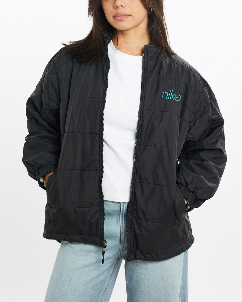 Vintage, 90s, Nike, Puffer, Jacket, The Real Deal, size extra small, colour Black, newtown, sydney, australia, thrift store, opshop, preloved, secondhand, sustainable, retro, antique, 70s, 80s, 90s, 2000s, 00s, fashion, clothing, streetwear, trendy, garment, style, boutique, store, shop, archive, sale, cheap, best, top, Jackets