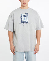 Vintage, 90s, Adidas, Basketball, Tee, The Real Deal, size double extra large, colour Grey, newtown, sydney, australia, thrift store, opshop, preloved, secondhand, sustainable, retro, antique, 70s, 80s, 90s, 2000s, 00s, fashion, clothing, streetwear, trendy, garment, style, boutique, store, shop, archive, sale, cheap, best, top, T-Shirts