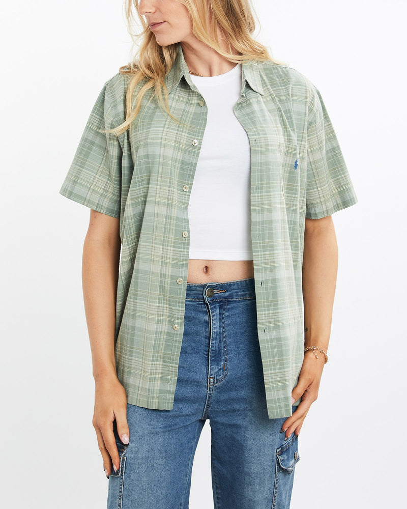 Vintage, 90s, Polo, Ralph, Lauren, Short, Sleeve, Button, Up, Shirt, The Real Deal, size medium, colour Green, newtown, sydney, australia, thrift store, opshop, preloved, secondhand, sustainable, retro, antique, 70s, 80s, 90s, 2000s, 00s, fashion, clothing, streetwear, trendy, garment, style, boutique, store, shop, archive, sale, cheap, best, top, Shirts