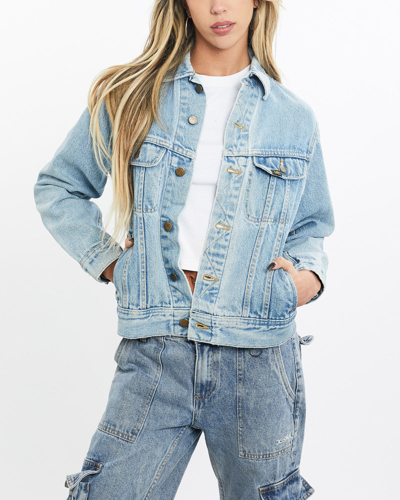Vintage, Lee, Denim, Jacket, The Real Deal, size extra small, colour Blue, newtown, sydney, australia, thrift store, opshop, preloved, secondhand, sustainable, retro, antique, 70s, 80s, 90s, 2000s, 00s, fashion, clothing, streetwear, trendy, garment, style, boutique, store, shop, archive, sale, cheap, best, top, Jackets