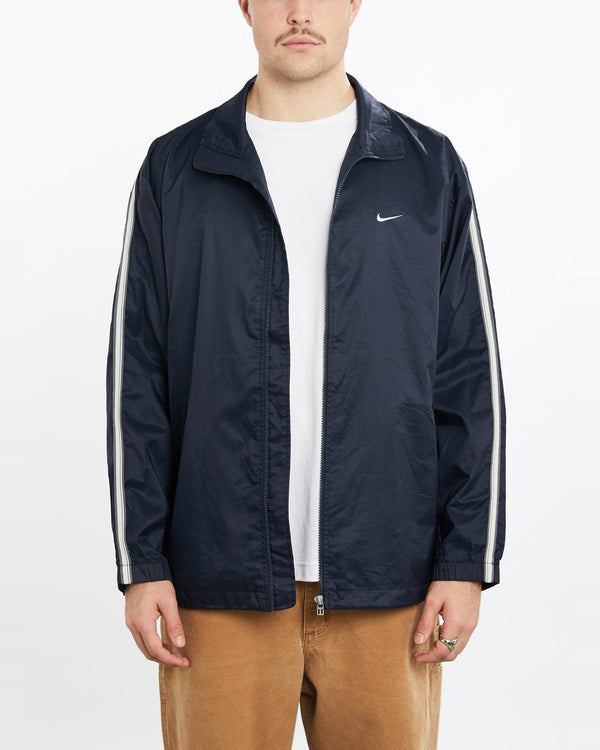 Vintage, 90s, Nike, Windbreaker, Jacket, The Real Deal, size extra large, colour Navy, newtown, sydney, australia, thrift store, opshop, preloved, secondhand, sustainable, retro, antique, 70s, 80s, 90s, 2000s, 00s, fashion, clothing, streetwear, trendy, garment, style, boutique, store, shop, archive, sale, cheap, best, top, Jackets