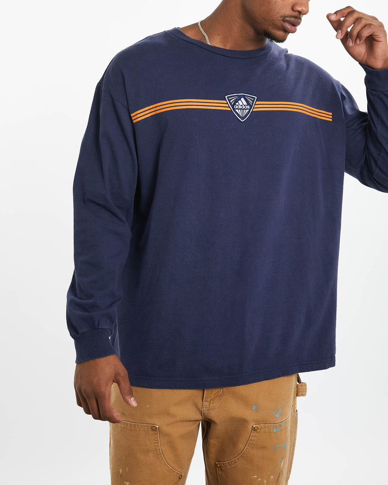 Vintage 90s Adidas Long Sleeve Tee <br>XL , The Real Deal , newtown, sydney, australia, thrift store, opshop, preloved, secondhand, sustainable, retro, antique, 70s, 80s, 90s, 2000s, 00s, fashion, clothing, streetwear, trendy, garment, style, boutique, store, shop, archive, sale, cheap, best, top