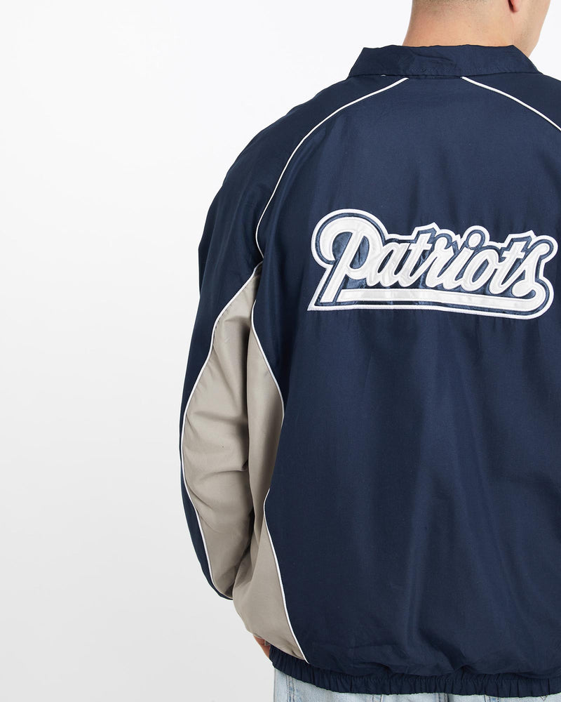 Vintage, NFL, New, England, Patriots, Windbreaker, Jacket, The Real Deal, size double extra large, colour Multicolour, newtown, sydney, australia, thrift store, opshop, preloved, secondhand, sustainable, retro, antique, 70s, 80s, 90s, 2000s, 00s, fashion, clothing, streetwear, trendy, garment, style, boutique, store, shop, archive, sale, cheap, best, top, Jackets