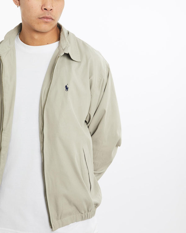 Vintage, 90s, Polo, Ralph, Lauren, Harrington, Jacket, The Real Deal, size extra large, colour Grey, newtown, sydney, australia, thrift store, opshop, preloved, secondhand, sustainable, retro, antique, 70s, 80s, 90s, 2000s, 00s, fashion, clothing, streetwear, trendy, garment, style, boutique, store, shop, archive, sale, cheap, best, top, Jackets