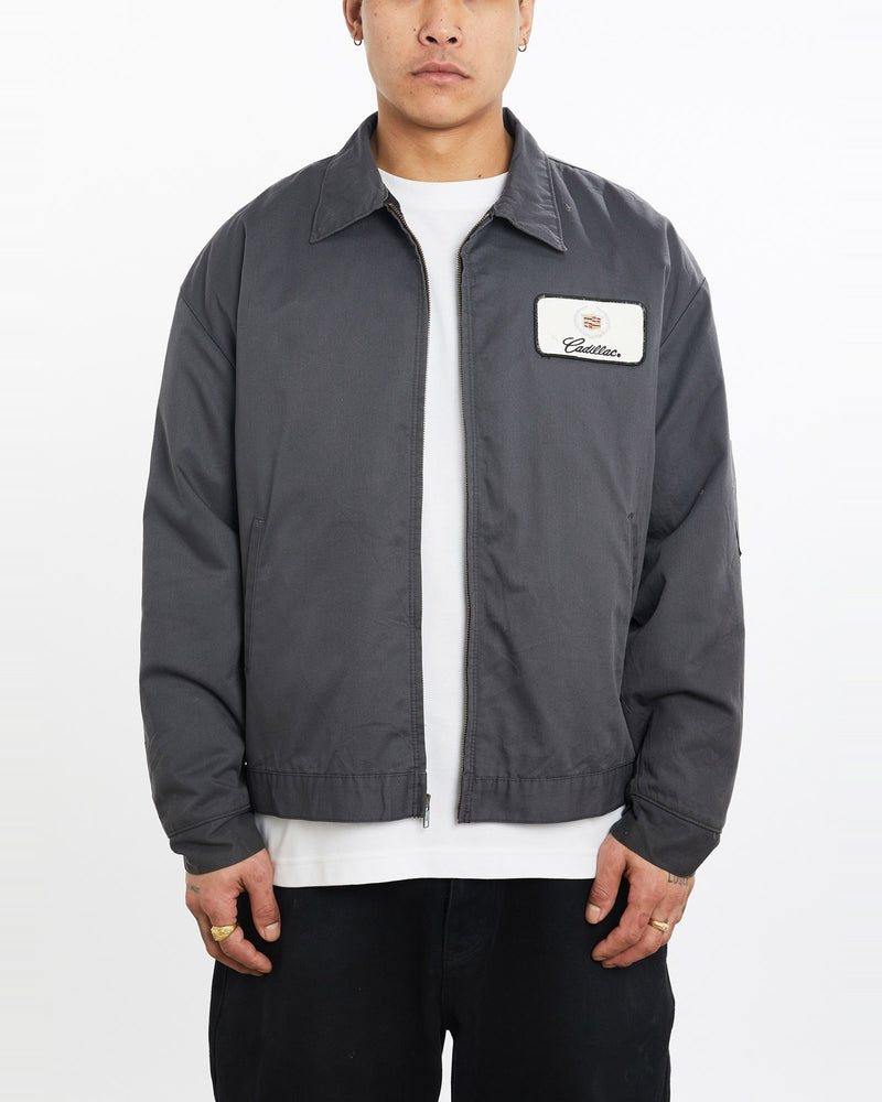 Vintage, 90s, Cadillac, Mechanic, Jacket, The Real Deal, size extra large, colour Grey, newtown, sydney, australia, thrift store, opshop, preloved, secondhand, sustainable, retro, antique, 70s, 80s, 90s, 2000s, 00s, fashion, clothing, streetwear, trendy, garment, style, boutique, store, shop, archive, sale, cheap, best, top, Jackets