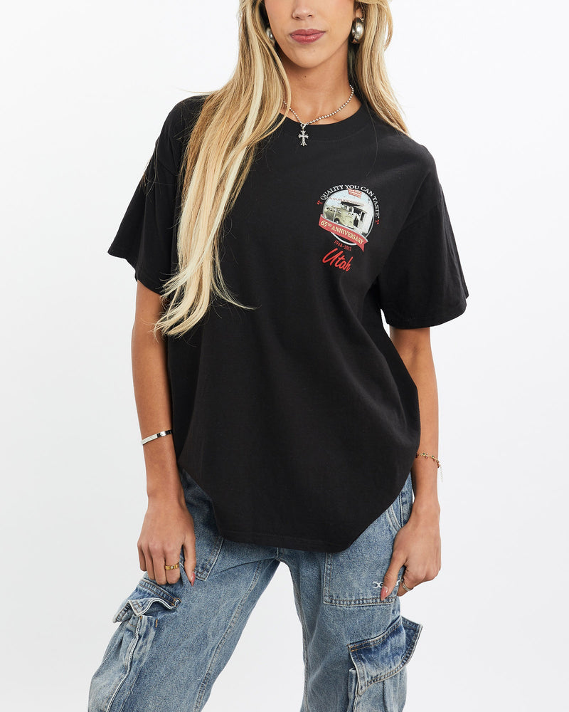 In-N-Out, Burger, Tee, The Real Deal, size small, colour Black, newtown, sydney, australia, thrift store, opshop, preloved, secondhand, sustainable, retro, antique, 70s, 80s, 90s, 2000s, 00s, fashion, clothing, streetwear, trendy, garment, style, boutique, store, shop, archive, sale, cheap, best, top, T-Shirts