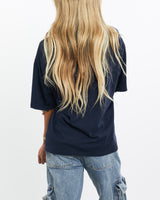 Vintage, 1997, NFL, Denver, Broncos, Cropped, Tee, The Real Deal, size small, colour Navy, newtown, sydney, australia, thrift store, opshop, preloved, secondhand, sustainable, retro, antique, 70s, 80s, 90s, 2000s, 00s, fashion, clothing, streetwear, trendy, garment, style, boutique, store, shop, archive, sale, cheap, best, top, T-Shirts