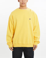 Vintage, 90s, Tommy, Hilfiger, Sweatshirt, The Real Deal, size extra large, colour Yellow, newtown, sydney, australia, thrift store, opshop, preloved, secondhand, sustainable, retro, antique, 70s, 80s, 90s, 2000s, 00s, fashion, clothing, streetwear, trendy, garment, style, boutique, store, shop, archive, sale, cheap, best, top, Sweats and hoodies