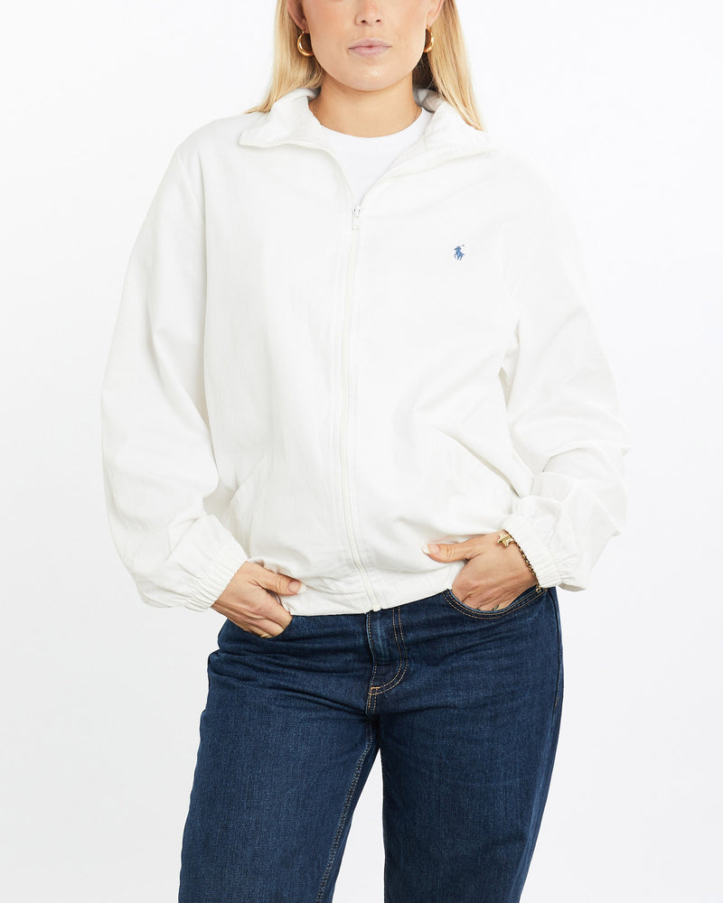 Vintage, 90s, Polo, Ralph, Lauren, Harrington, Jacket, The Real Deal, size medium, colour White, newtown, sydney, australia, thrift store, opshop, preloved, secondhand, sustainable, retro, antique, 70s, 80s, 90s, 2000s, 00s, fashion, clothing, streetwear, trendy, garment, style, boutique, store, shop, archive, sale, cheap, best, top, Jackets