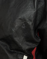 Vintage, 90s, U.S.A, Leather, Bomber, Jacket, The Real Deal, size extra large, colour Multicolour, newtown, sydney, australia, thrift store, opshop, preloved, secondhand, sustainable, retro, antique, 70s, 80s, 90s, 2000s, 00s, fashion, clothing, streetwear, trendy, garment, style, boutique, store, shop, archive, sale, cheap, best, top, Jackets