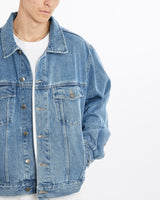 Vintage, Wrangler, Denim, Jacket, The Real Deal, size extra large, colour Blue, newtown, sydney, australia, thrift store, opshop, preloved, secondhand, sustainable, retro, antique, 70s, 80s, 90s, 2000s, 00s, fashion, clothing, streetwear, trendy, garment, style, boutique, store, shop, archive, sale, cheap, best, top, Jackets