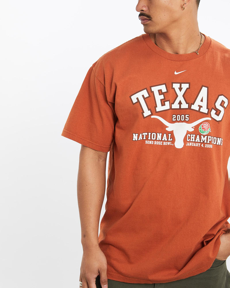 Vintage, Nike, NCAA, Texas, Longhorns, Tee, The Real Deal, size large, colour Brown, newtown, sydney, australia, thrift store, opshop, preloved, secondhand, sustainable, retro, antique, 70s, 80s, 90s, 2000s, 00s, fashion, clothing, streetwear, trendy, garment, style, boutique, store, shop, archive, sale, cheap, best, top, T-Shirts