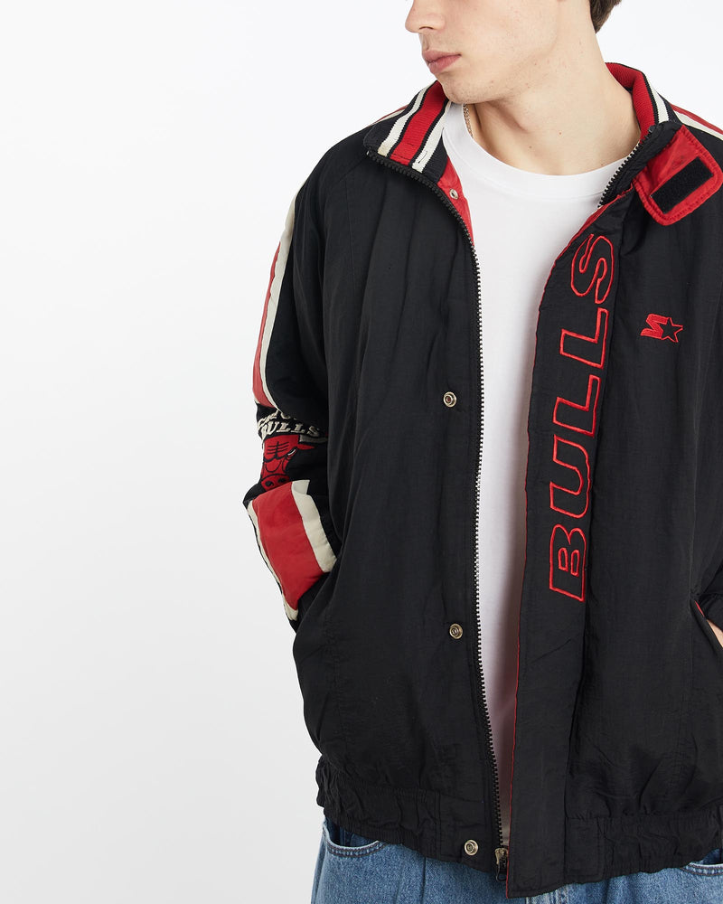 Vintage, 90s, Starter, NBA, Chicago, Bulls, Jacket, The Real Deal, size extra large, colour Multicolour, newtown, sydney, australia, thrift store, opshop, preloved, secondhand, sustainable, retro, antique, 70s, 80s, 90s, 2000s, 00s, fashion, clothing, streetwear, trendy, garment, style, boutique, store, shop, archive, sale, cheap, best, top, Jackets