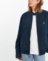 Vintage, 90s, Polo, Ralph, Lauren, Harrington, Jacket, The Real Deal, size large, colour Navy, newtown, sydney, australia, thrift store, opshop, preloved, secondhand, sustainable, retro, antique, 70s, 80s, 90s, 2000s, 00s, fashion, clothing, streetwear, trendy, garment, style, boutique, store, shop, archive, sale, cheap, best, top, Jackets