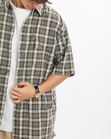 Vintage, 90s, Polo, Ralph, Lauren, Short, Sleeve, Button, Up, Shirt, The Real Deal, size extra large, colour Brown, newtown, sydney, australia, thrift store, opshop, preloved, secondhand, sustainable, retro, antique, 70s, 80s, 90s, 2000s, 00s, fashion, clothing, streetwear, trendy, garment, style, boutique, store, shop, archive, sale, cheap, best, top, Shirts