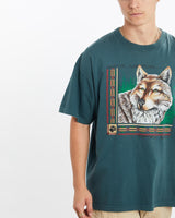Vintage, 90s, Timber, Wolf, Wildlife, Tee, The Real Deal, size large, colour Green, newtown, sydney, australia, thrift store, opshop, preloved, secondhand, sustainable, retro, antique, 70s, 80s, 90s, 2000s, 00s, fashion, clothing, streetwear, trendy, garment, style, boutique, store, shop, archive, sale, cheap, best, top, T-Shirts