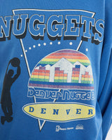 Vintage, 90s, NBA, Denver, Nuggets, Sweatshirt, The Real Deal, size medium, colour Blue, newtown, sydney, australia, thrift store, opshop, preloved, secondhand, sustainable, retro, antique, 70s, 80s, 90s, 2000s, 00s, fashion, clothing, streetwear, trendy, garment, style, boutique, store, shop, archive, sale, cheap, best, top, Sweats and hoodies