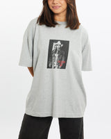 Vintage, 1995, Guess, Jeans, USA, "Valeria, Mazza, by, Dewey, Nicks", Tee, The Real Deal, size small, colour Black, newtown, sydney, australia, thrift store, opshop, preloved, secondhand, sustainable, retro, antique, 70s, 80s, 90s, 2000s, 00s, fashion, clothing, streetwear, trendy, garment, style, boutique, store, shop, archive, sale, cheap, best, top, T-Shirts