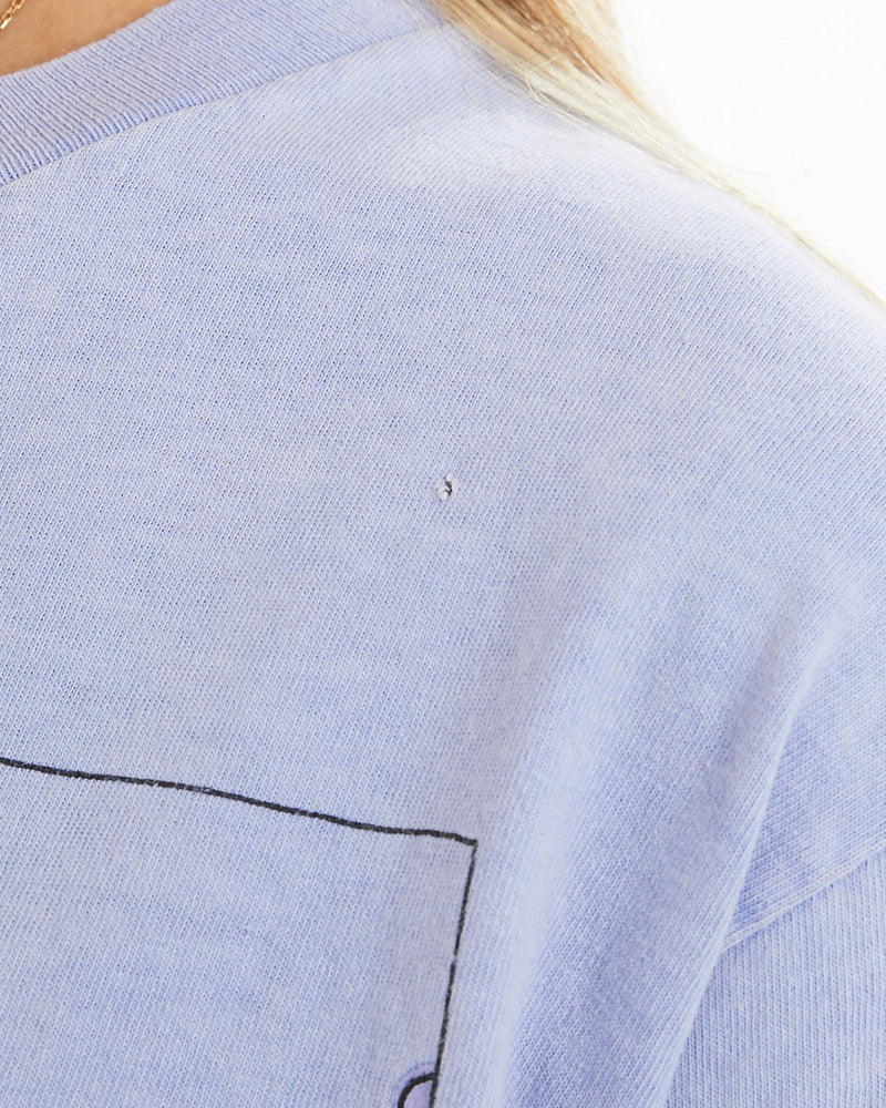 Vintage, 1992, Flower, Tee, The Real Deal, size extra small, colour Purple, newtown, sydney, australia, thrift store, opshop, preloved, secondhand, sustainable, retro, antique, 70s, 80s, 90s, 2000s, 00s, fashion, clothing, streetwear, trendy, garment, style, boutique, store, shop, archive, sale, cheap, best, top, T-Shirts