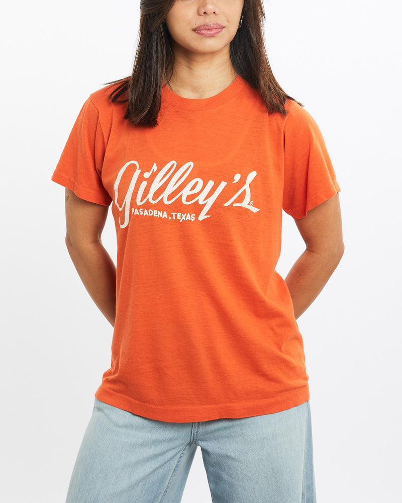 Vintage, 80s, Gilley's, Pasadena,, Texas, Tee, The Real Deal, size double extra small, colour Orange, newtown, sydney, australia, thrift store, opshop, preloved, secondhand, sustainable, retro, antique, 70s, 80s, 90s, 2000s, 00s, fashion, clothing, streetwear, trendy, garment, style, boutique, store, shop, archive, sale, cheap, best, top, T-Shirts