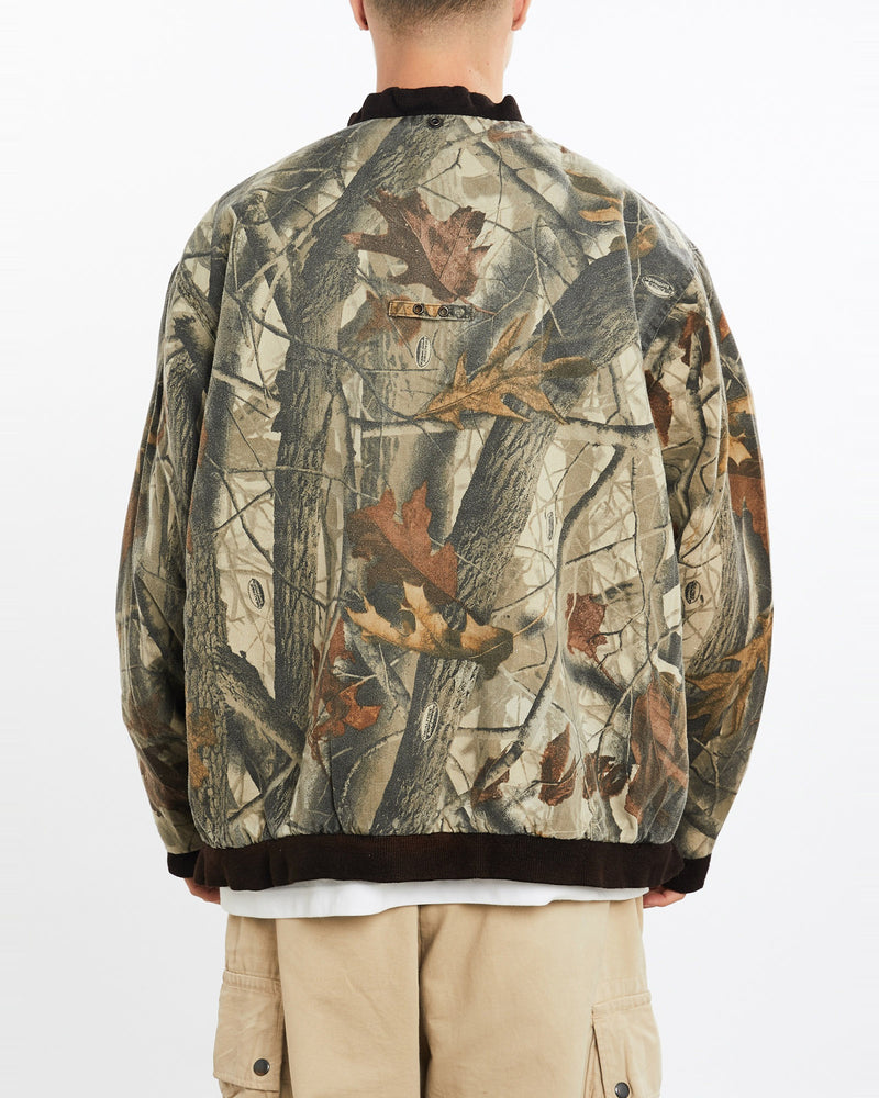 Vintage, 90s, Realtree, Camo, Jacket, The Real Deal, size large, colour Brown, newtown, sydney, australia, thrift store, opshop, preloved, secondhand, sustainable, retro, antique, 70s, 80s, 90s, 2000s, 00s, fashion, clothing, streetwear, trendy, garment, style, boutique, store, shop, archive, sale, cheap, best, top, Jackets