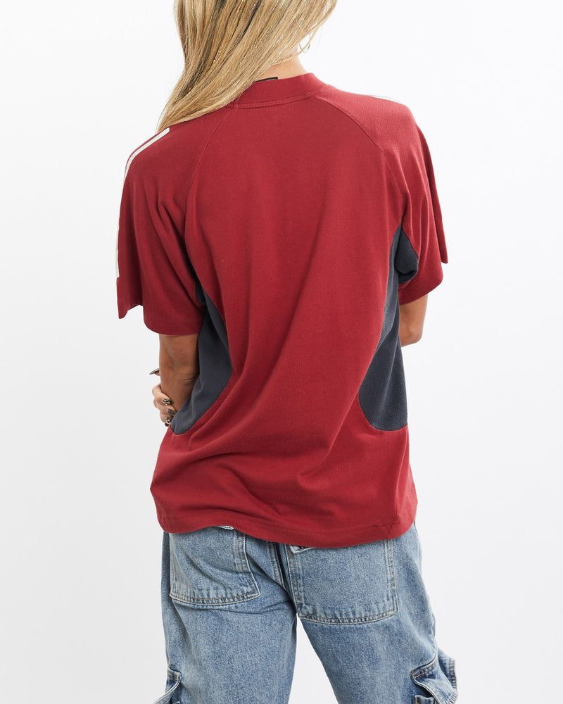 Vintage, Adidas, FC, Bayern, Munchen, Soccer, Jersey, Tee, The Real Deal, size small, colour Burgundy, newtown, sydney, australia, thrift store, opshop, preloved, secondhand, sustainable, retro, antique, 70s, 80s, 90s, 2000s, 00s, fashion, clothing, streetwear, trendy, garment, style, boutique, store, shop, archive, sale, cheap, best, top, T-Shirts