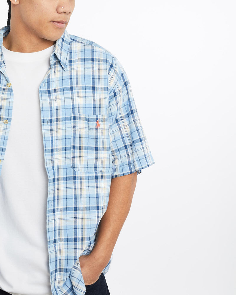 Vintage, 90s, Polo, Ralph, Lauren, Short, Sleeve, Button, Up, Shirt, The Real Deal, size large, colour Multicolour, newtown, sydney, australia, thrift store, opshop, preloved, secondhand, sustainable, retro, antique, 70s, 80s, 90s, 2000s, 00s, fashion, clothing, streetwear, trendy, garment, style, boutique, store, shop, archive, sale, cheap, best, top, Shirts