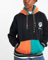 Vintage, NFL, Miami, Dolphins, Hooded, Sweatshirt, The Real Deal, size medium, colour Black, newtown, sydney, australia, thrift store, opshop, preloved, secondhand, sustainable, retro, antique, 70s, 80s, 90s, 2000s, 00s, fashion, clothing, streetwear, trendy, garment, style, boutique, store, shop, archive, sale, cheap, best, top, Sweats and hoodies