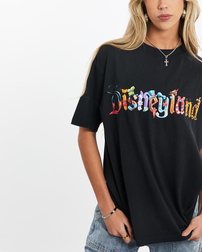 Vintage, 90s, Disneyland, Tee, The Real Deal, size small, colour Black, newtown, sydney, australia, thrift store, opshop, preloved, secondhand, sustainable, retro, antique, 70s, 80s, 90s, 2000s, 00s, fashion, clothing, streetwear, trendy, garment, style, boutique, store, shop, archive, sale, cheap, best, top, T-Shirts