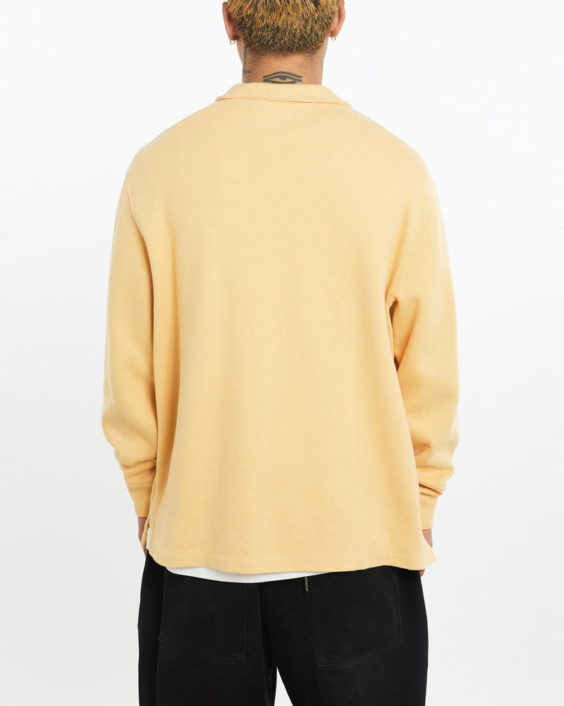 Vintage, 90s, Polo, Ralph, Lauren, Quarter, Zip, Sweater, The Real Deal, size extra large, colour Yellow, newtown, sydney, australia, thrift store, opshop, preloved, secondhand, sustainable, retro, antique, 70s, 80s, 90s, 2000s, 00s, fashion, clothing, streetwear, trendy, garment, style, boutique, store, shop, archive, sale, cheap, best, top, Sweats and hoodies